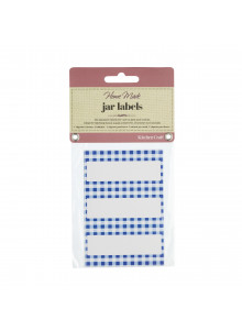 Home Made Jar Labels - Blue Gingham