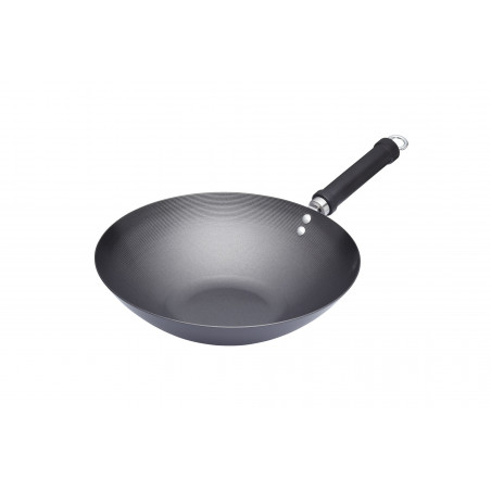 World of Flavours Oriental Carbon Steel 30cm Non-Stick Wok