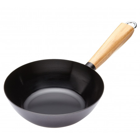 World of Flavours Oriental Carbon Steel 20cm Non-Stick Wok