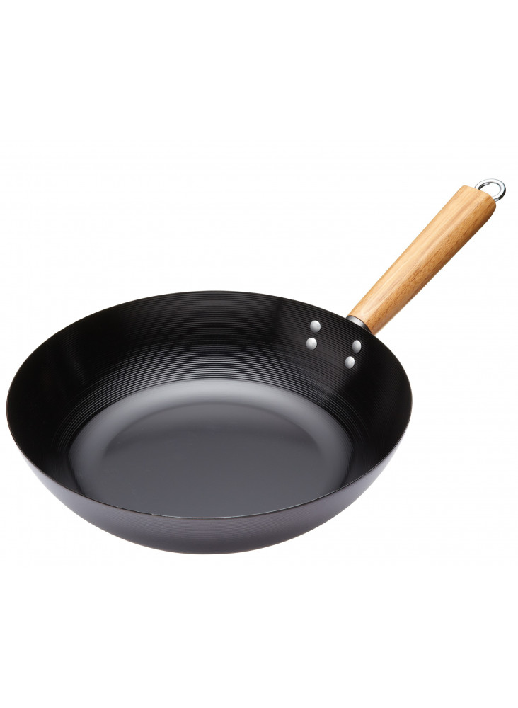 World of Flavours Oriental Carbon Steel 30cm Non-Stick Wok World of Flavours Oriental Carbon Steel 30cm Non-Stick Wok
