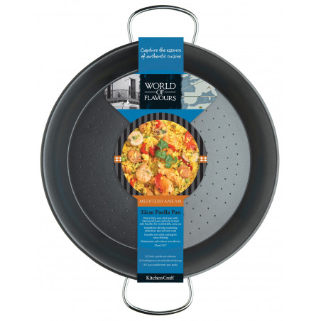 World of Flavours Mediterranean 32cm Paella Pan