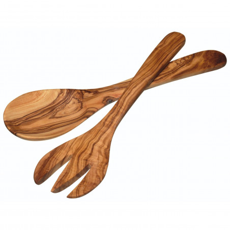 World of Flavours Italian Olive Wood Salad Servers