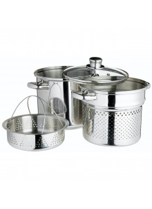 World of Flavours Italian Pasta Pot with Steamer Insert