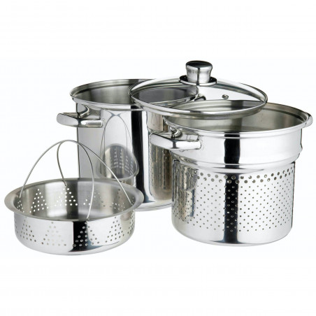 World of Flavours Italian Pasta Pot with Steamer Insert