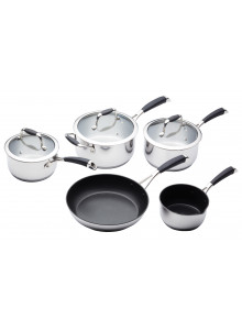 MasterClass 5 Piece Deluxe Stainless Steel Cookware Set