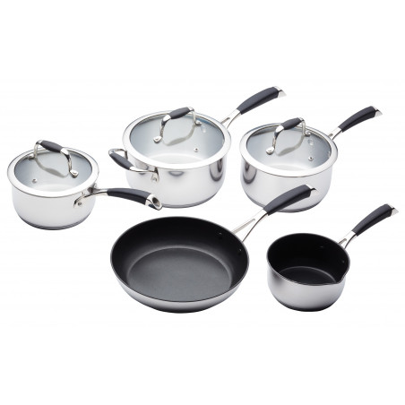 MasterClass 5 Piece Deluxe Stainless Steel Cookware Set