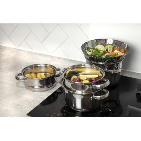 KitchenCraft Stainless Steel 28cm Collapsible Steaming Basket