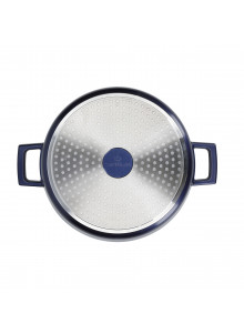 MasterClass Cast Aluminium Shallow 4 Litre Casserole Dish - Metallic Blue