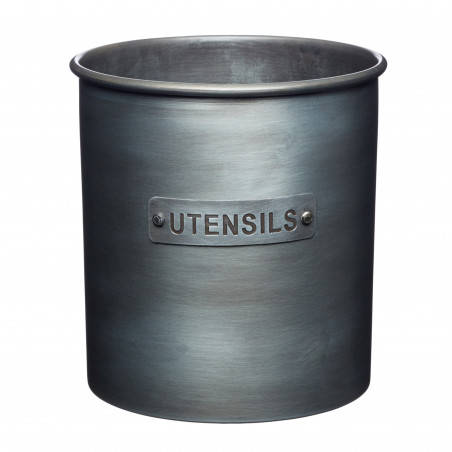 Industrial Kitchen Vintage-Style Metal Utensil Holder