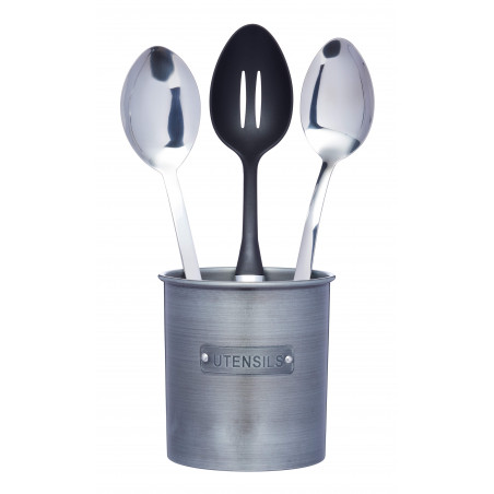 Industrial Kitchen Vintage-Style Metal Utensil Holder