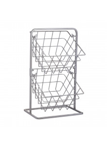 Industrial Kitchen 2 Tier Distressed Paintwork Industrial Style Wire Storage Baskets