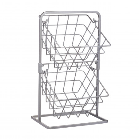 Industrial Kitchen 2 Tier Distressed Paintwork Industrial Style Wire Storage Baskets