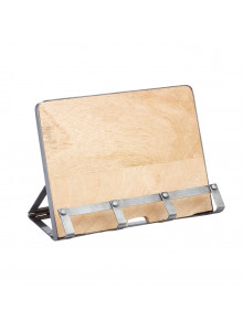 Industrial Kitchen Metal + Wooden Cookbook Stand / Tablet Holder