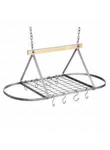 Industrial Kitchen Vintage-Style Ceiling Hanging Pot & Pan Rack