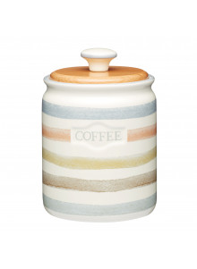 Classic Collection Striped Ceramic Coffee Storage Jar