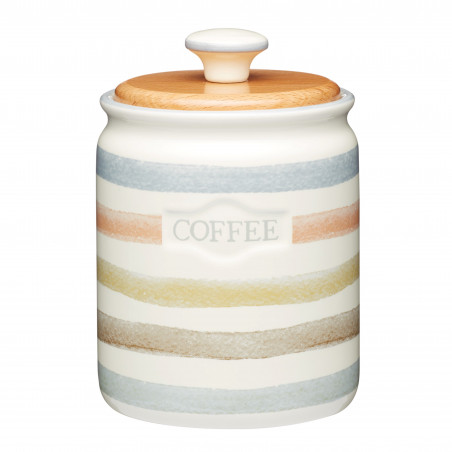 Classic Collection Striped Ceramic Coffee Storage Jar
