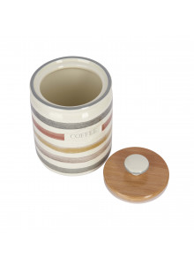 Classic Collection Striped Ceramic Coffee Storage Jar