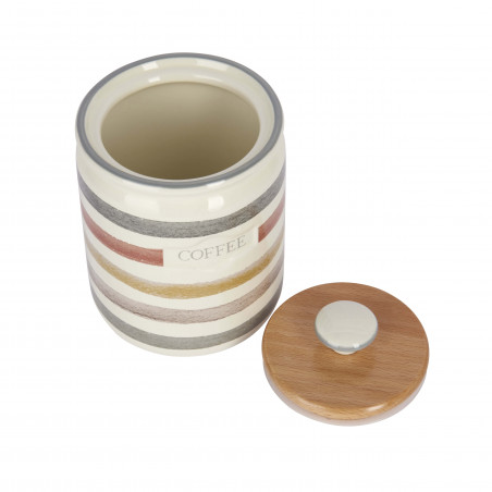 Classic Collection Striped Ceramic Coffee Storage Jar