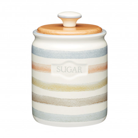 Classic Collection Striped Ceramic Sugar Container