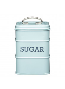 Living Nostalgia Vintage Blue Sugar Tin