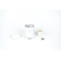 Lovello Textured Tea Tin Canister - Ice White