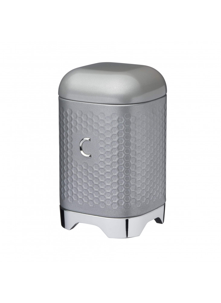 Lovello Textured Coffee Tin Canister - Shadow Grey