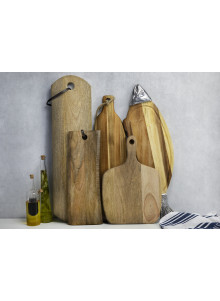 MasterClass Gourmet Prep & Serve Round Oak Paddle Board