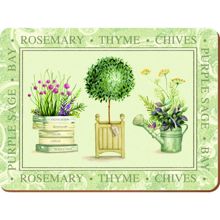 Creative Tops Topiary Pack Of 4 Large Premium Placemats