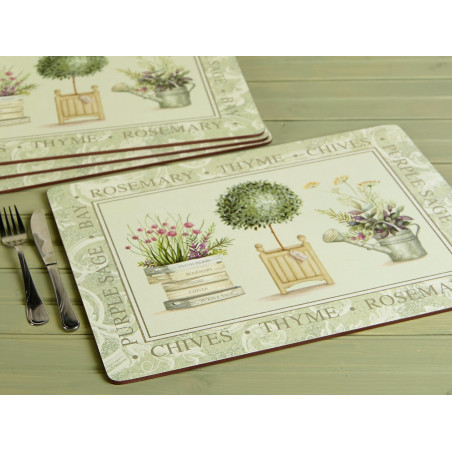 Creative Tops Topiary Pack Of 4 Large Premium Placemats