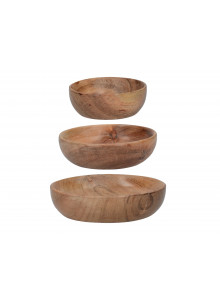 Artesà Set of Three Acacia Wood Serving Bowls