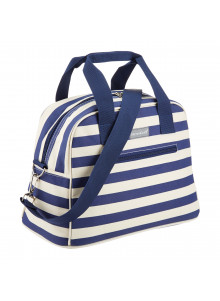 KitchenCraft Lulworth 11.5 Litre Blue Stripe Holdall Style Cool Bag