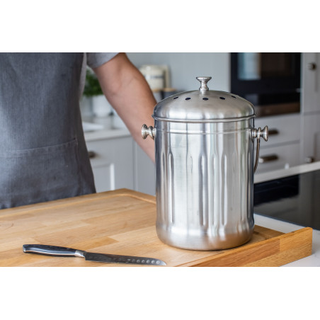 KitchenCraft Stainless Steel Compost Bin