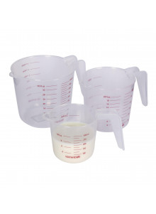 KitchenCraft Set of 3 Plastic Measuring Jugs