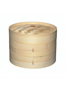 KitchenCraft World of Flavours Oriental Medium Two Tier Bamboo Steamer and Lid