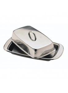 KitchenCraft Stainless Steel Covered Butter Dish