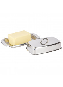 KitchenCraft Stainless Steel Covered Butter Dish