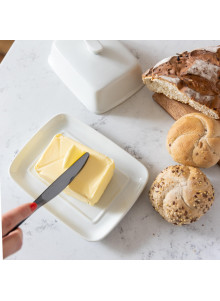 KitchenCraft White Porcelain Covered Butter Dish