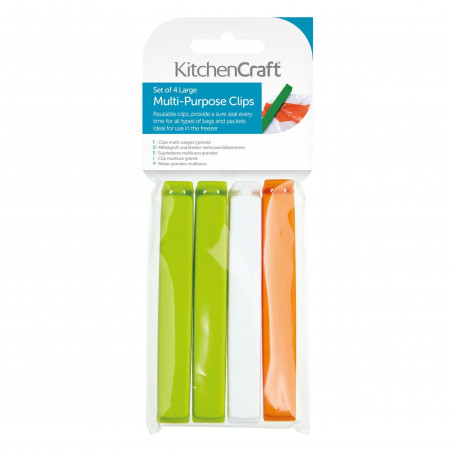 KitchenCraft Set of 4 Large Bag Clips