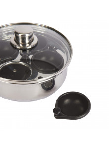 KitchenCraft Stainless Steel Four Hole Egg Poacher