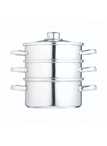 KitchenCraft Stainless Steel Three Tier 16cm Steamer