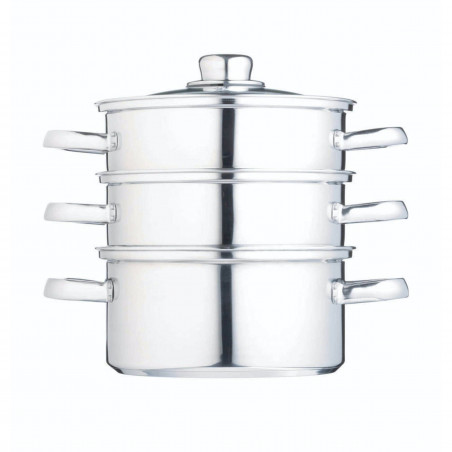 KitchenCraft Stainless Steel Three Tier 16cm Steamer