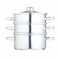 KitchenCraft Stainless Steel Three Tier 16cm Steamer KitchenCraft Stainless Steel Three Tier 16cm Steamer