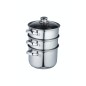 KitchenCraft Stainless Steel Three Tier 18cm Steamer KitchenCraft Stainless Steel Three Tier 18cm Steamer