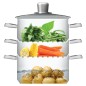 KitchenCraft Stainless Steel Three Tier 20cm Steamer KitchenCraft Stainless Steel Three Tier 20cm Steamer