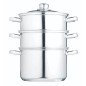 KitchenCraft Stainless Steel Three Tier 20cm Steamer KitchenCraft Stainless Steel Three Tier 20cm Steamer