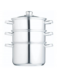 KitchenCraft Stainless Steel Three Tier 22cm Steamer
