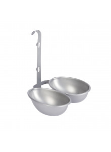 KitchenCraft Silver Stainless Steel Non-Stick Twin Egg Poacher