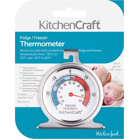 KitchenCraft Stainless Steel Fridge Thermometer