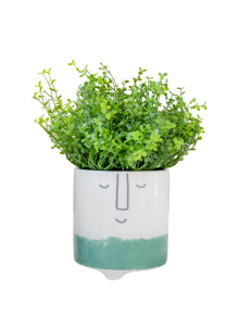 KitchenCraft Ceramic Plant Pot with Happy Face Design