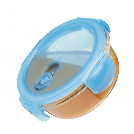 KitchenCraft Pure Seal Glass Round 600ml Storage Container